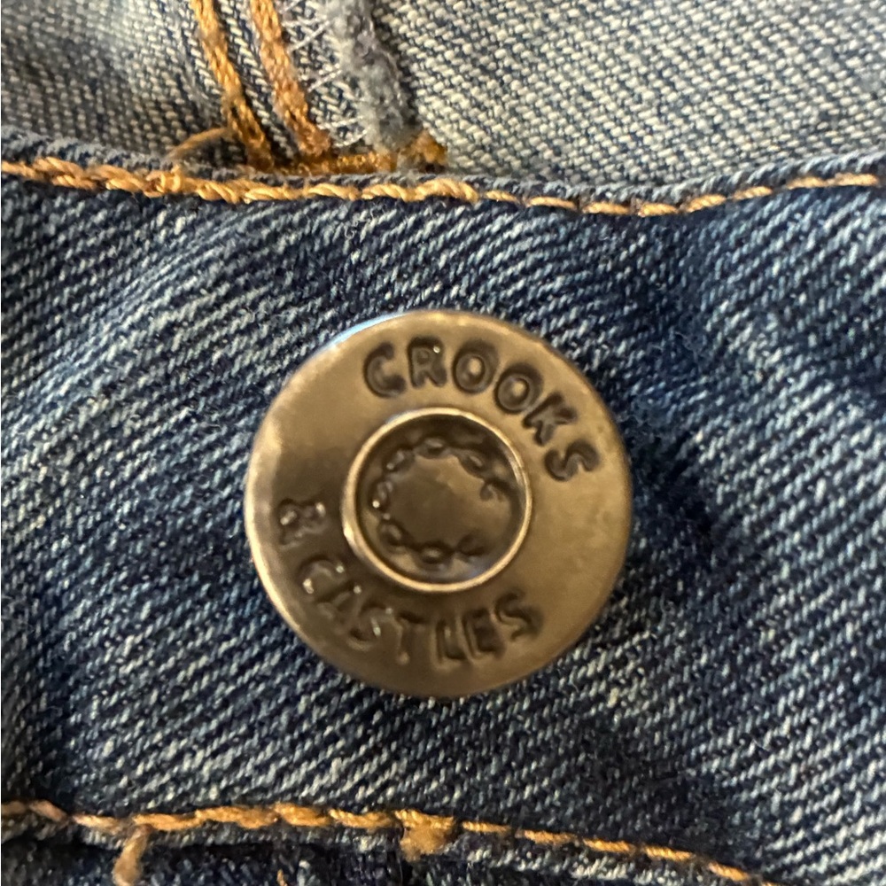 Crooks & Castles Men’s Jeans 36x32 Mid Wash Blue Straight Leg Casual Streetwear - Picture 16 of 16